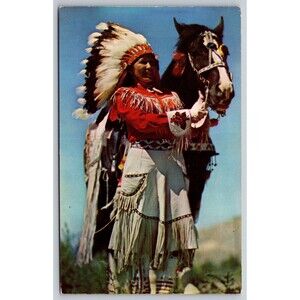 Postcard Western Indian Maiden Horse Katz Drug Store St. Louis MO Unposted c1950